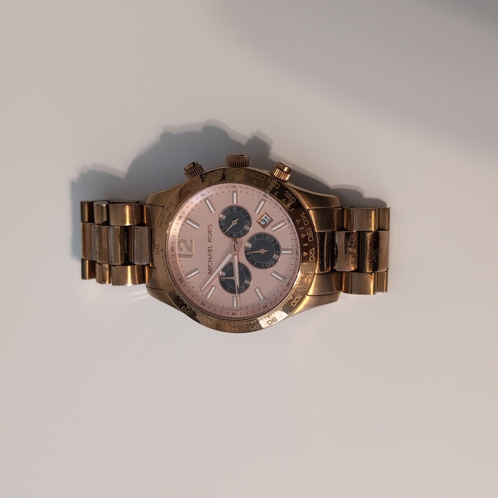 Michael Kors Layton Rose Gold-tone Chronograph Watch MK8186